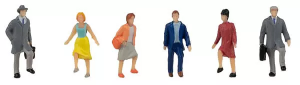 Faller 151626 HO Scale People Climbing Stairs -- pkg(6)