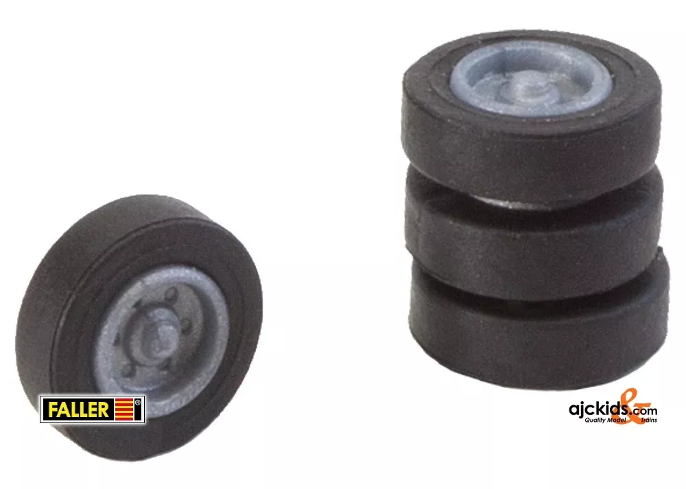 Faller 163107 - 4 tyres and rims for N trucks