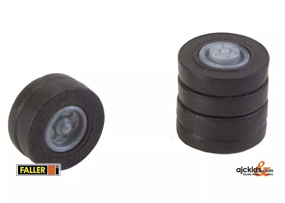 Faller 163110 – 4 tyres and rims for N trucks