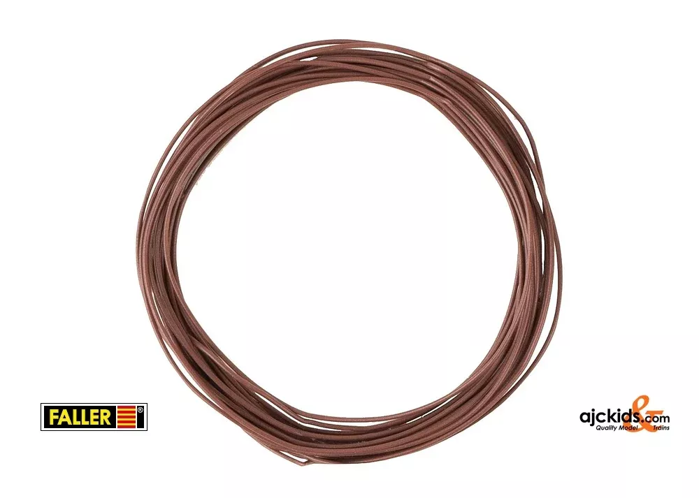 Faller 163788 – Stranded wire 0.04 mm², brown, 10 m