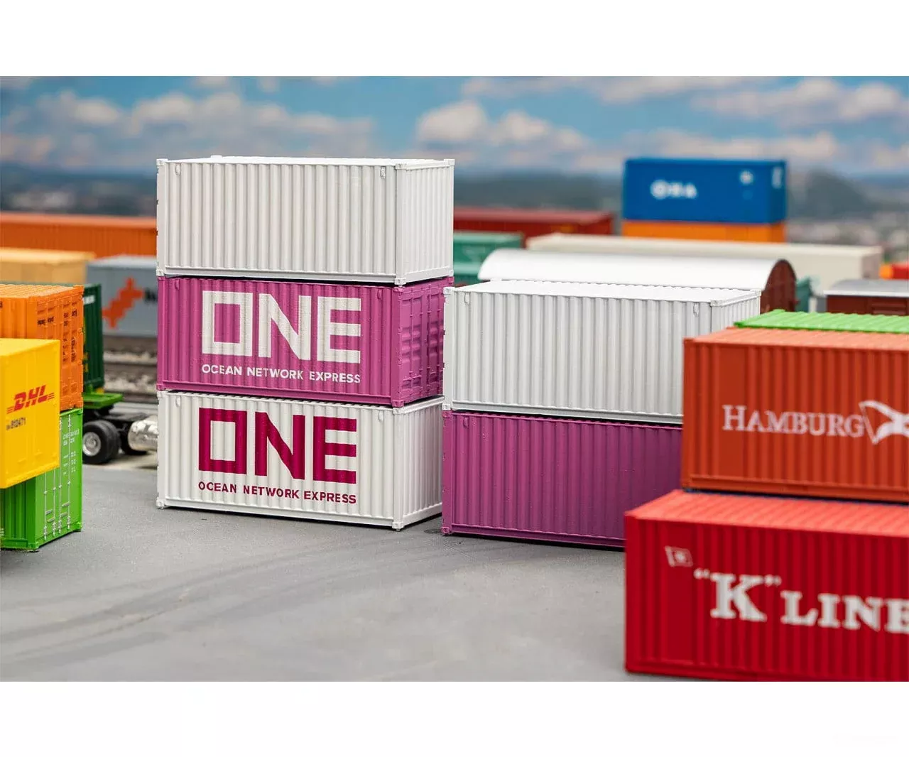 Faller 182052 HO ONE 20′ Container, set of 5