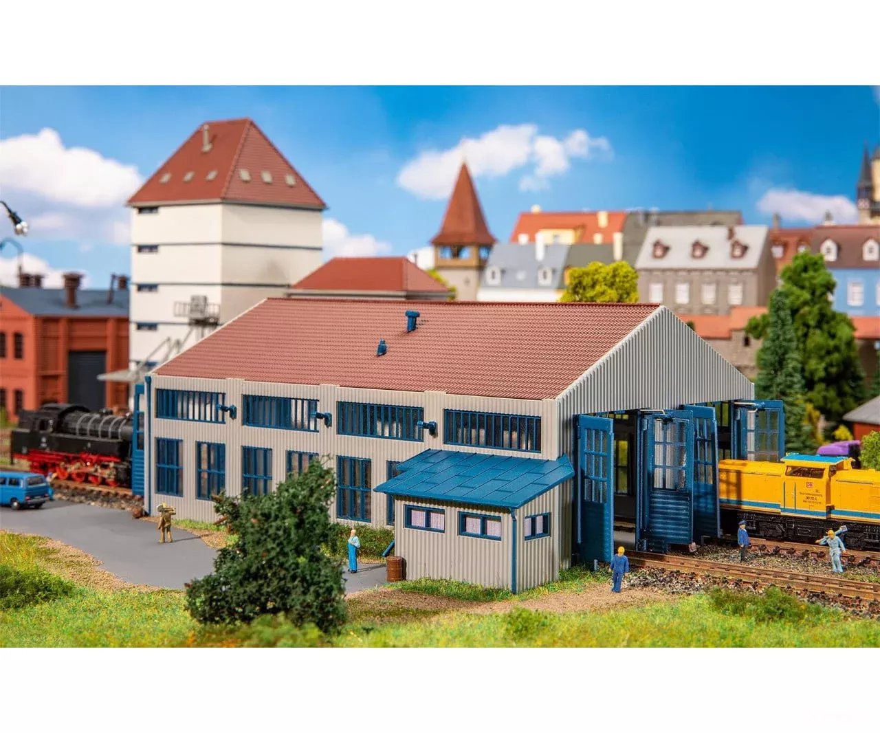 Faller 222107 N Modern Locomotive shed, 2 stalls
