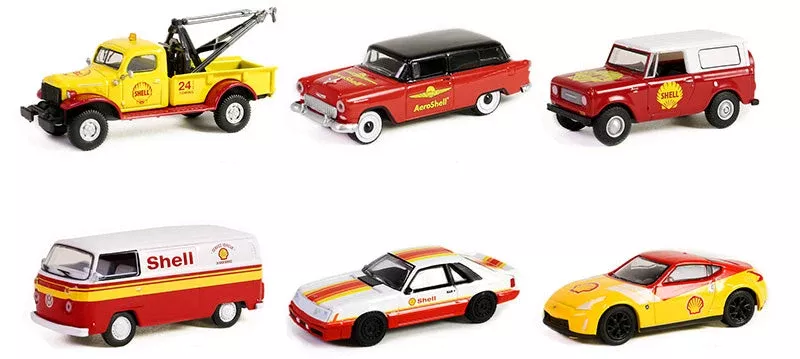 Greenlight 41155-CASE 1/64 Scale Shell Oil Special Edition Series 2 6-Piece Set