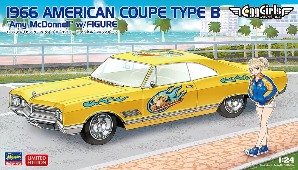 Hasegawa 52758 1/24 1966 American Buick Wildcat B Coupe w/ Amy McDonnel Figure