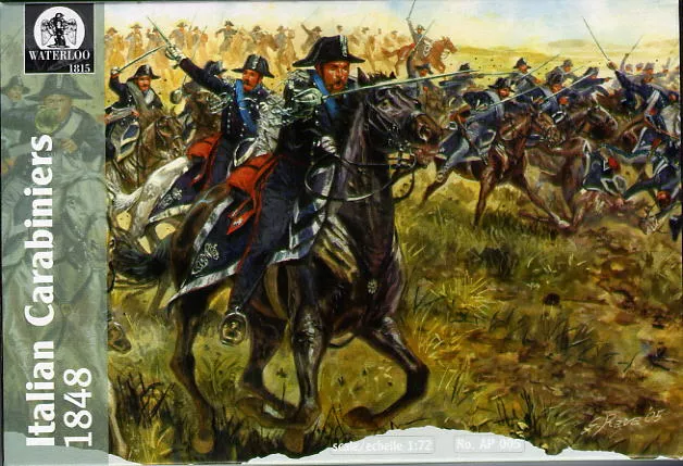 Hat Industries 105 1/72 Waterloo: Italian Carabiniers Cavalry 1848 (12 Mtd) (D)