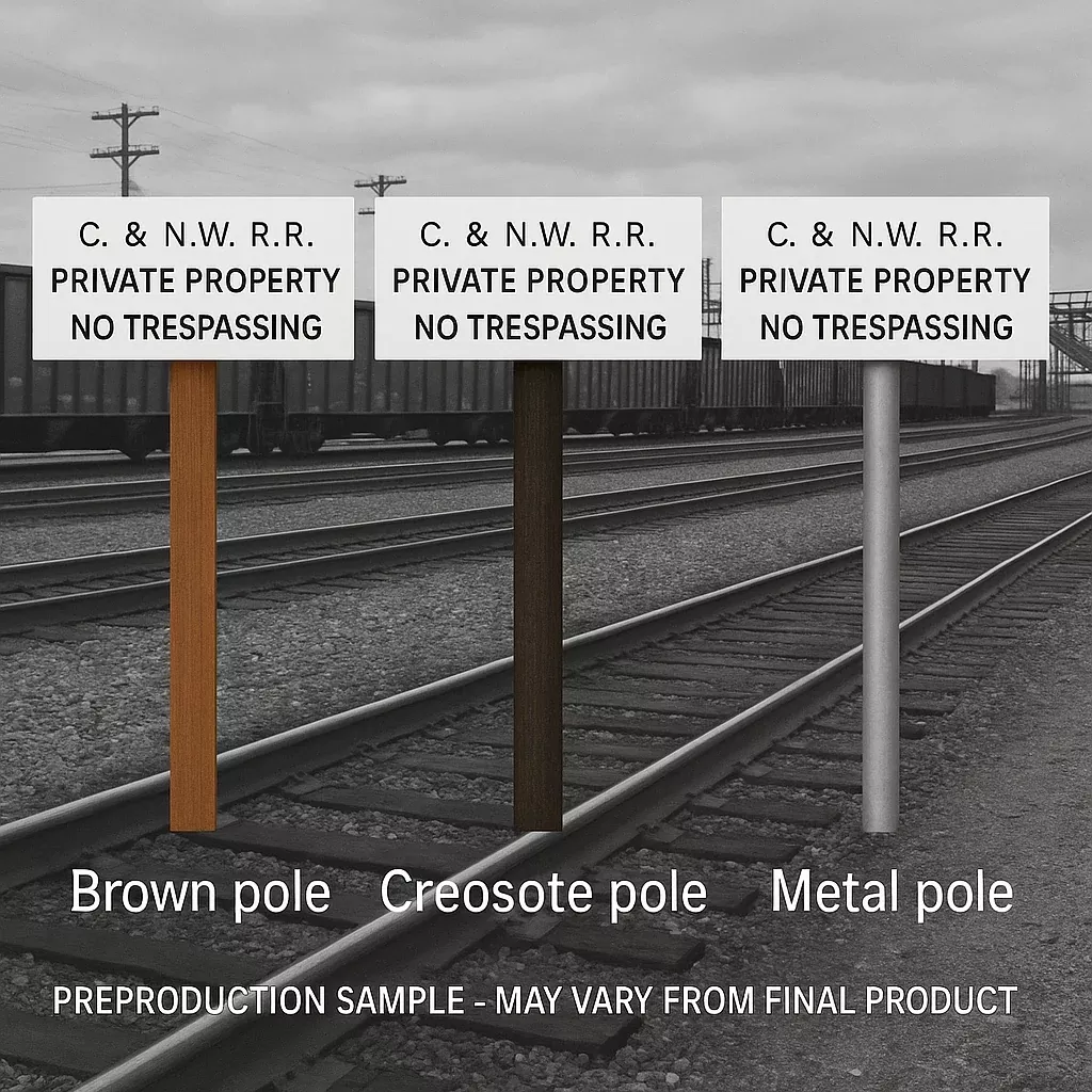 HO Scale – C & N W No Trespassing Sign -2 Pack