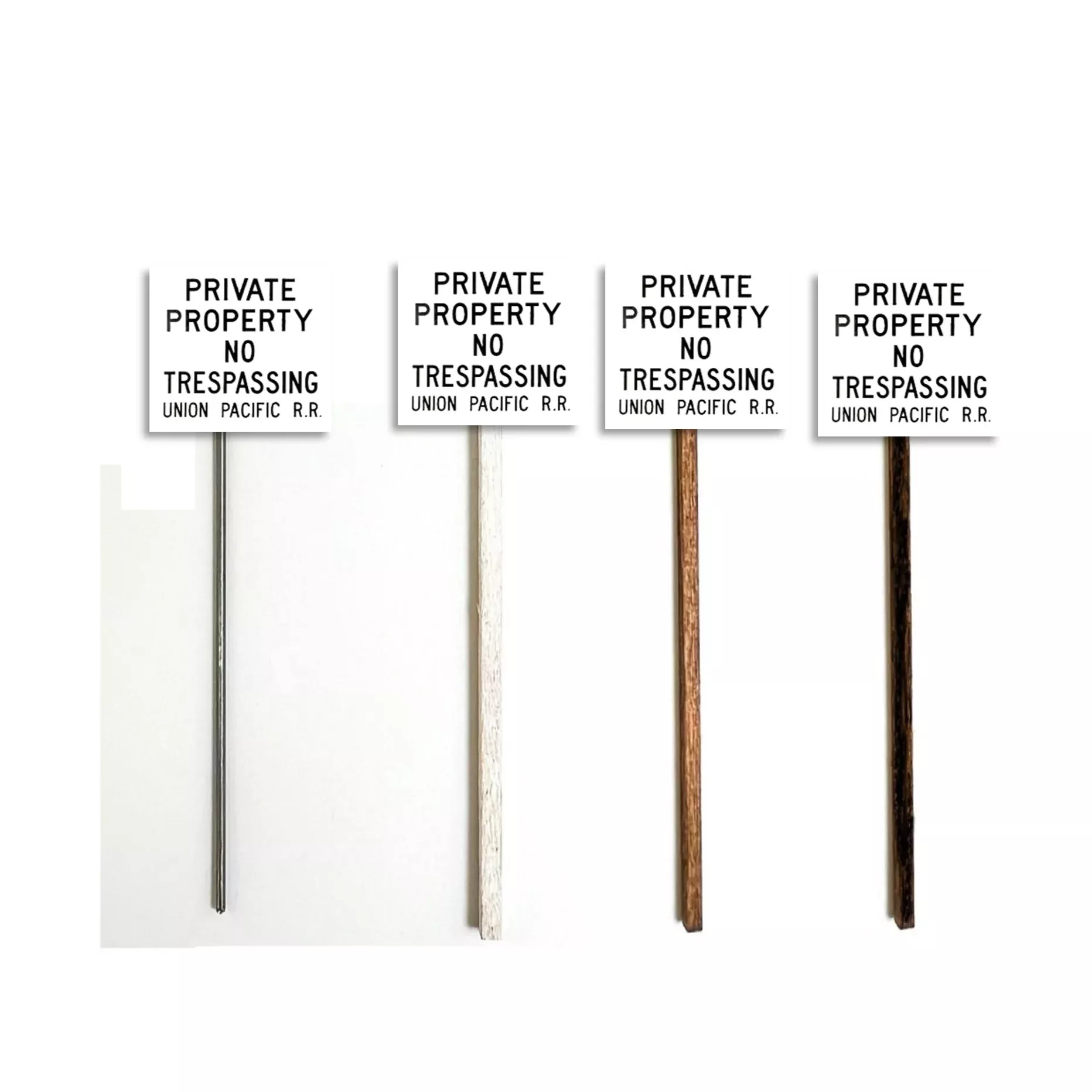 HO Scale – Union Pacific Private Property No Trespassing – 2 Pack