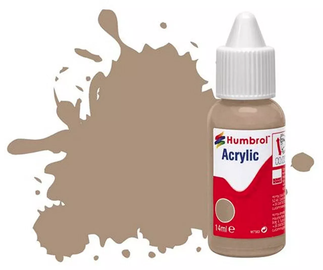 Humbrol 14mls Acrylic No 72 Khaki Drill Matt