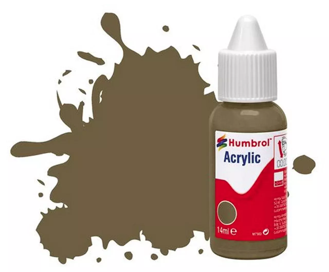 Humbrol 14mls Acrylic No 86 Olive Green Matt