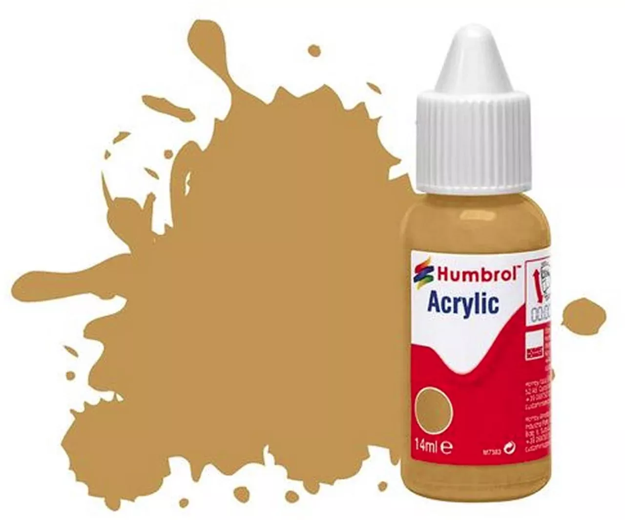 Humbrol 14mls Acrylic No 93 Desert Yellow
