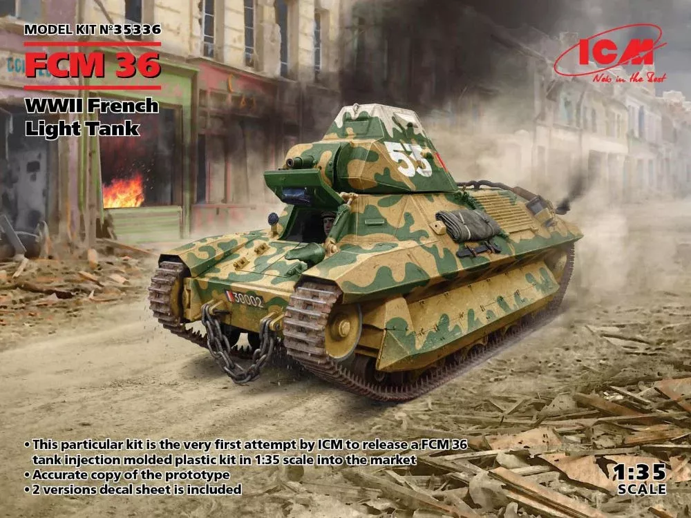 ICM Models 35336 1/35 WWII French FCM36 Light Tank