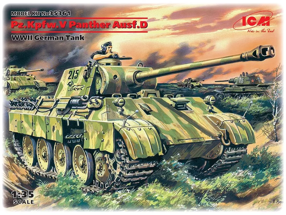 ICM Models 35361 1/35 WWII German PzKpfw V Panther Hunter Ausf D Tank