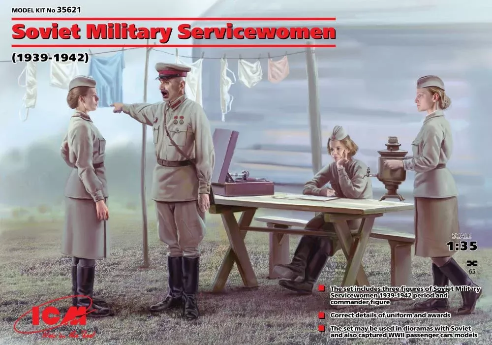 ICM Models 35621 1/35 Soviet Service Women & Commander 1939-42 (4)