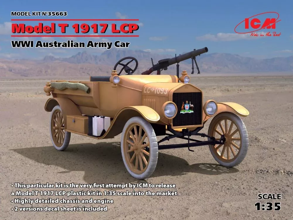 ICM Models 35663 1/35 WWI Australian Model T 1917 LCP Army Car