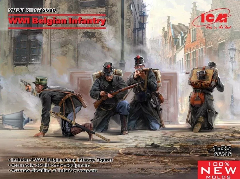 ICM Models 35680 1/35 WWI Belgian Infantry (4)