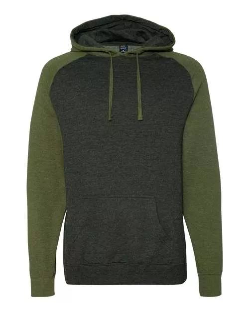 Independent Trading Co. IND40RP Raglan Hooded Sweatshirt