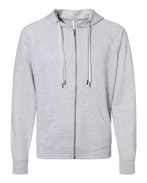 Independent Trading Co. SS1000Z Icon Lightweight Loopback Terry Full-Zip Hooded Sweatshirt
