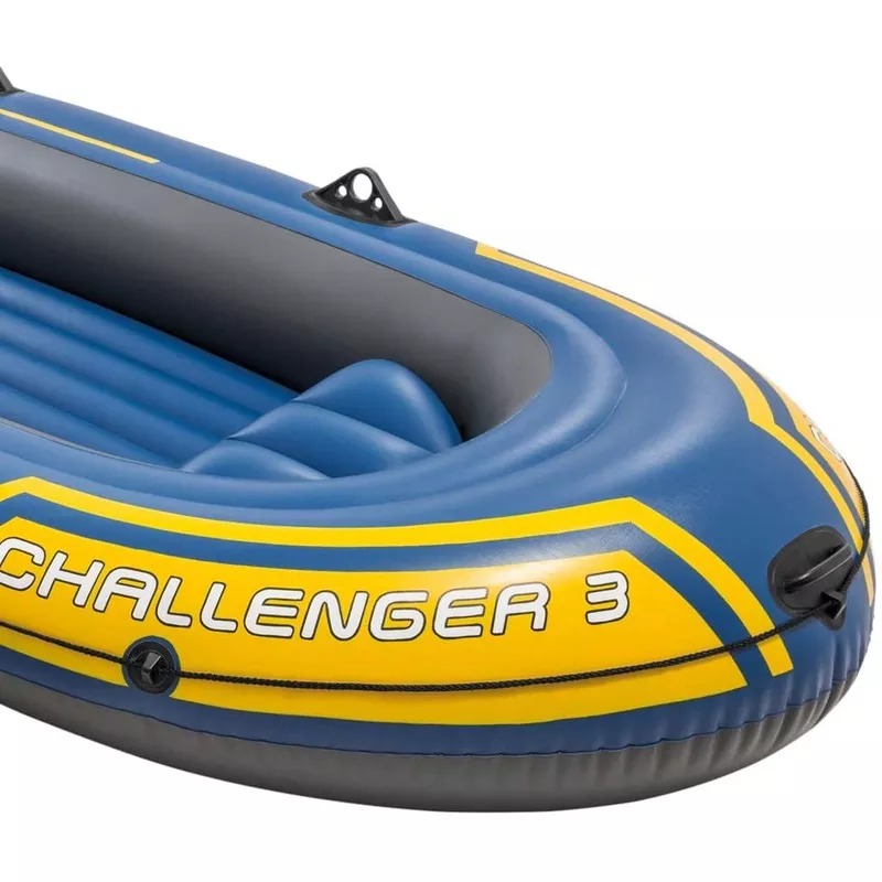 Intex Challenger 3 Inflatable Boat Set with Oars + Inflator, 3-Person