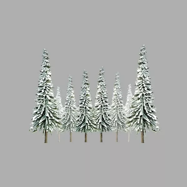 JTT 92005 Snow Spruce Trees 1″ to 2″ Scenic Z-scale