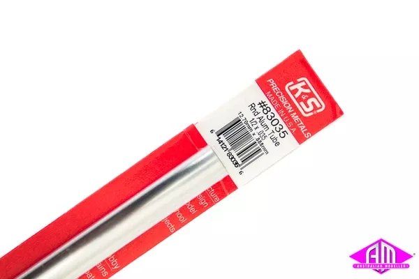K&S – #83035 – Aluminium Tube – Round – 1/2″ x .035 (1pc)