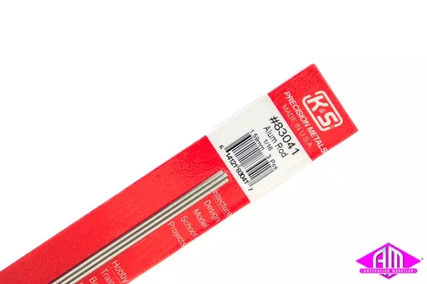 K&S – #83041 – Aluminium Rod – Round – 1/16″ (3pc)