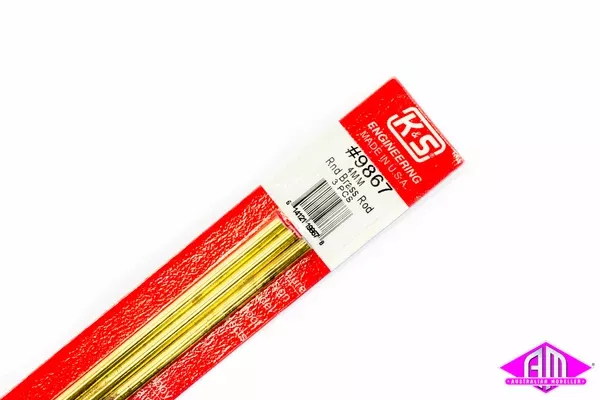 K&S – #9867 – Brass Rod – Round – 4mm (3pc)