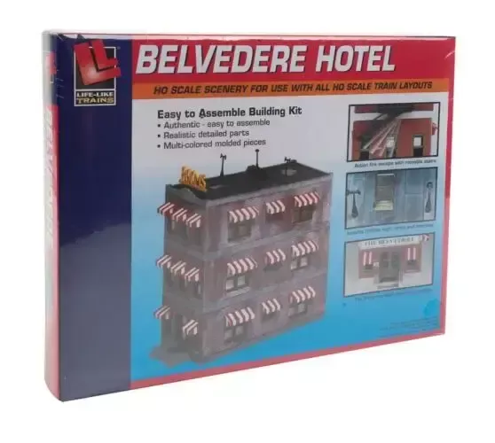 Life-Like 4331339 HO Belvedere Downtown Hotel Kit