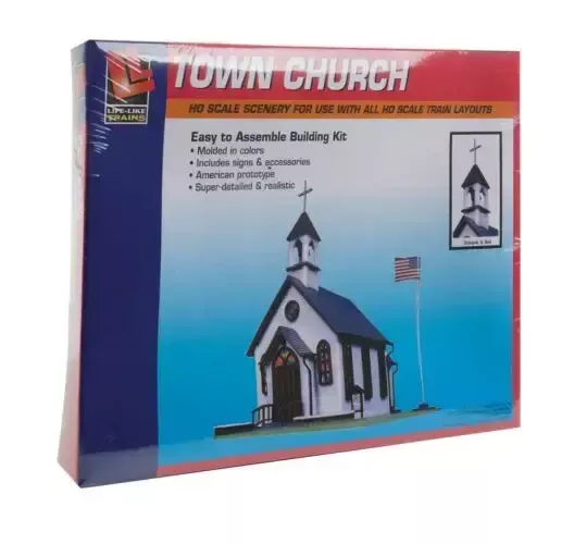 Life-Like 4331350 HO Town Church Kit