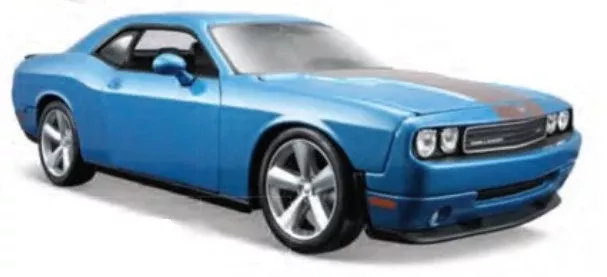Maisto 31280BLU 1/24 2008 Dodge Challenger SRT 8 (Metallic Blue)