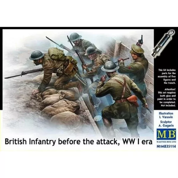 Master Box 35114 1/35 British Infantry Before the Attack WWI Era