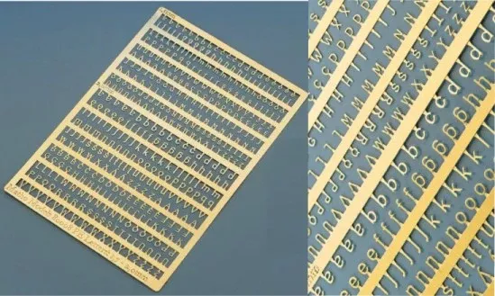 Matho Models 80008 Multi-Scale 1.5, 2.0mm Letters Photo-Etch