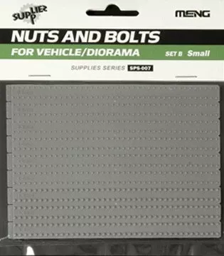Meng Model Kits SPS7 Small Nuts & Hex Bolts w/Washers Set B Plastic