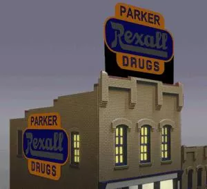 Miller Engineering 7582 N/HO Rexall Animated Billboard
