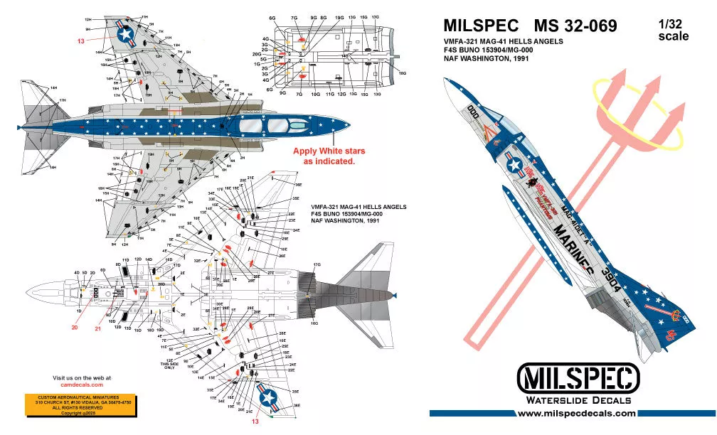 Milspec MPEC32069 F-4S Phantom VMFA-321 Hells Angels 1:32