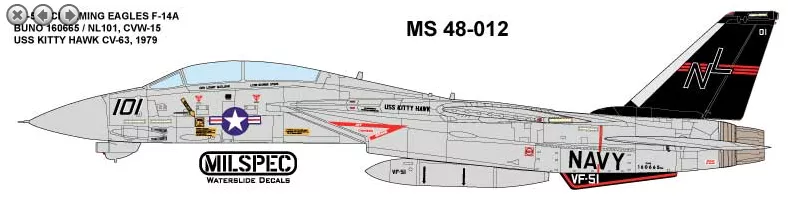 Milspec MPEC48012 F-14A Tomcat VF-51 Screaming Eagles 1:48