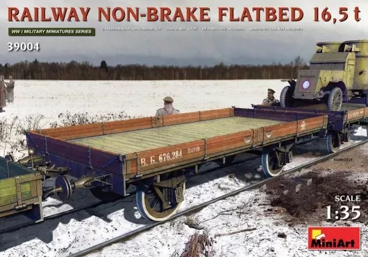 MiniArt 39004 1/35 WWI Russian 16.5-Ton Railway Non-Brake Flatbed (D)