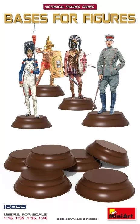 Miniart Models 16039 1/16 Bases for Figures (6)