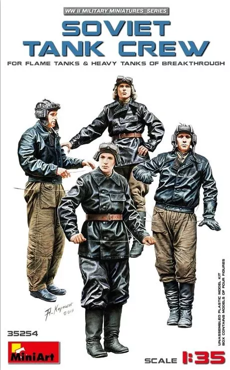 Miniart Models 35254 1/35 WWII Soviet Tank Crew for Flame & Heavy Tanks of Break