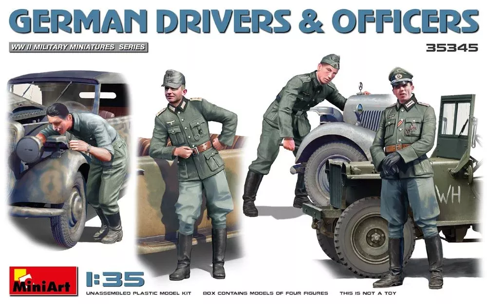 Miniart Models 35345 1/35 WWII German Drivers & Officers (4)