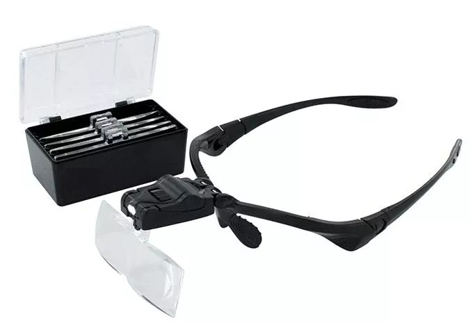 The ModelMaker LED Head Magnifier With 5 Lenses