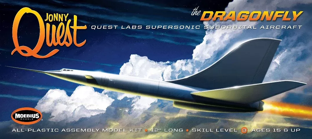 Moebius Models 946 Jonny Quest: Dragonfly Supersonic Suborbital Aircraft (12″ L)