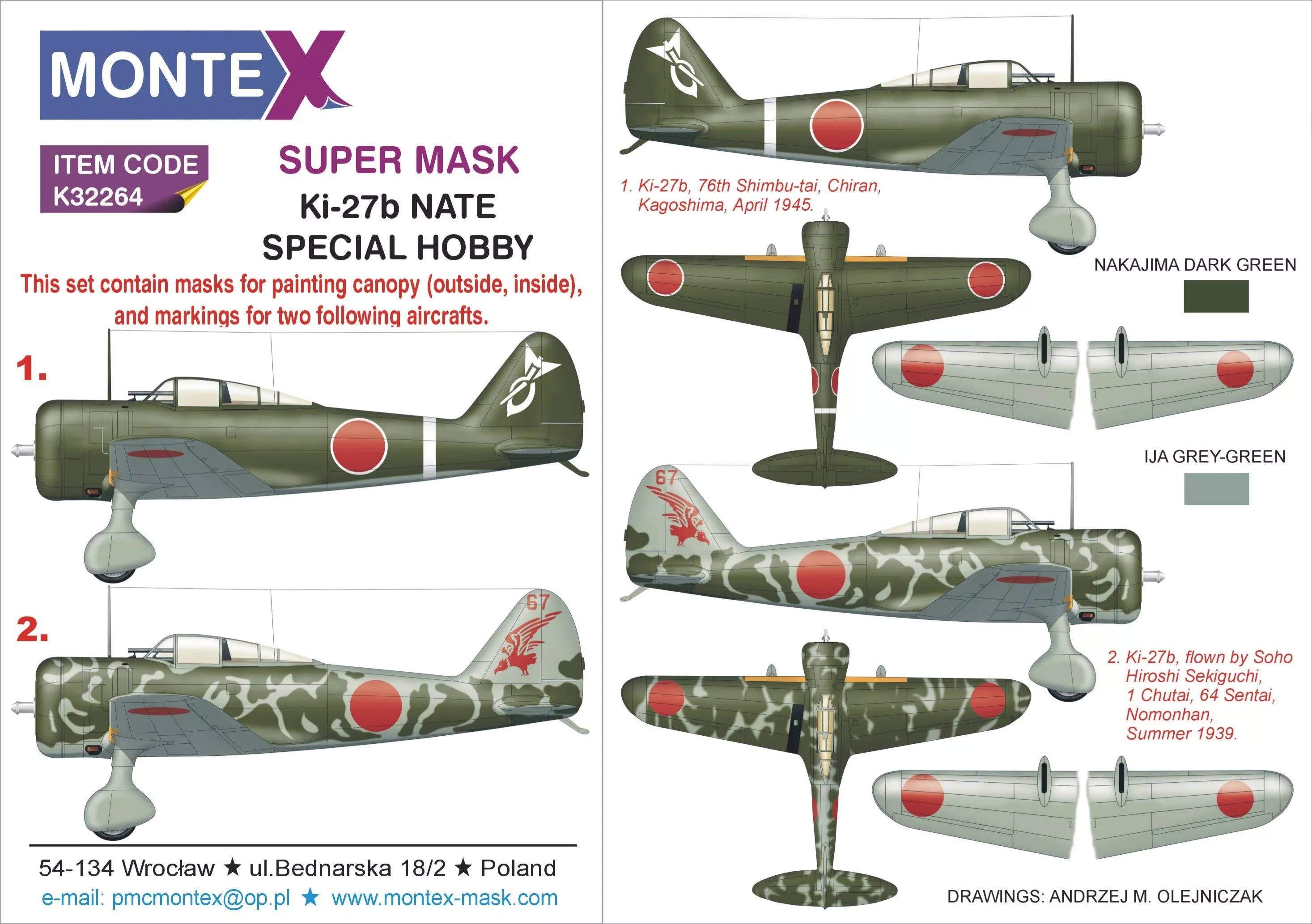 Montex MXK32264 1:32 Nakajima Ki-27 NATE