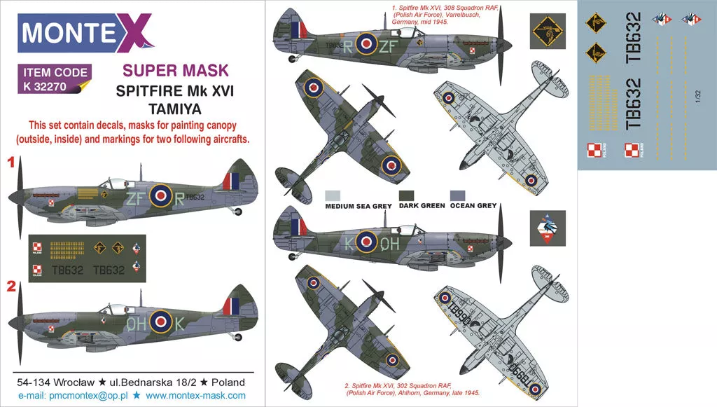 Montex MXK32270 1:32 Supermarine Spitfire Mk.XVI