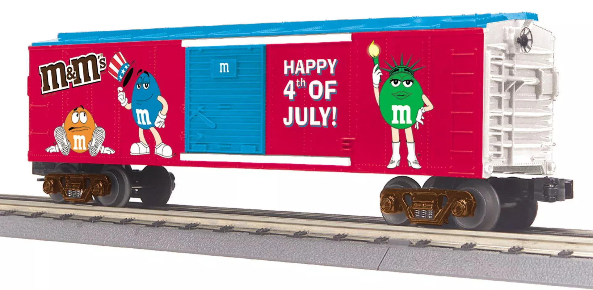 MTH Railking 30-74598 MARS - M&M'S 4th of July O SCALE . NEW