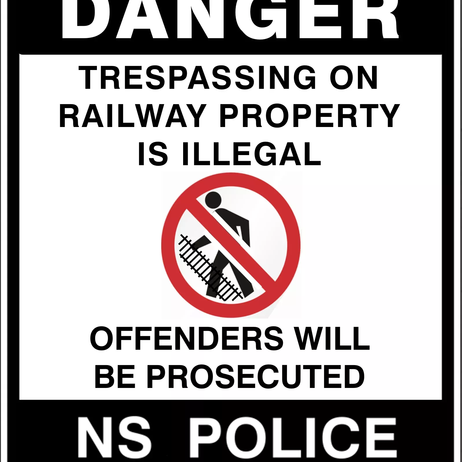 N Scale - NS - No Trespassing - 2 Pack