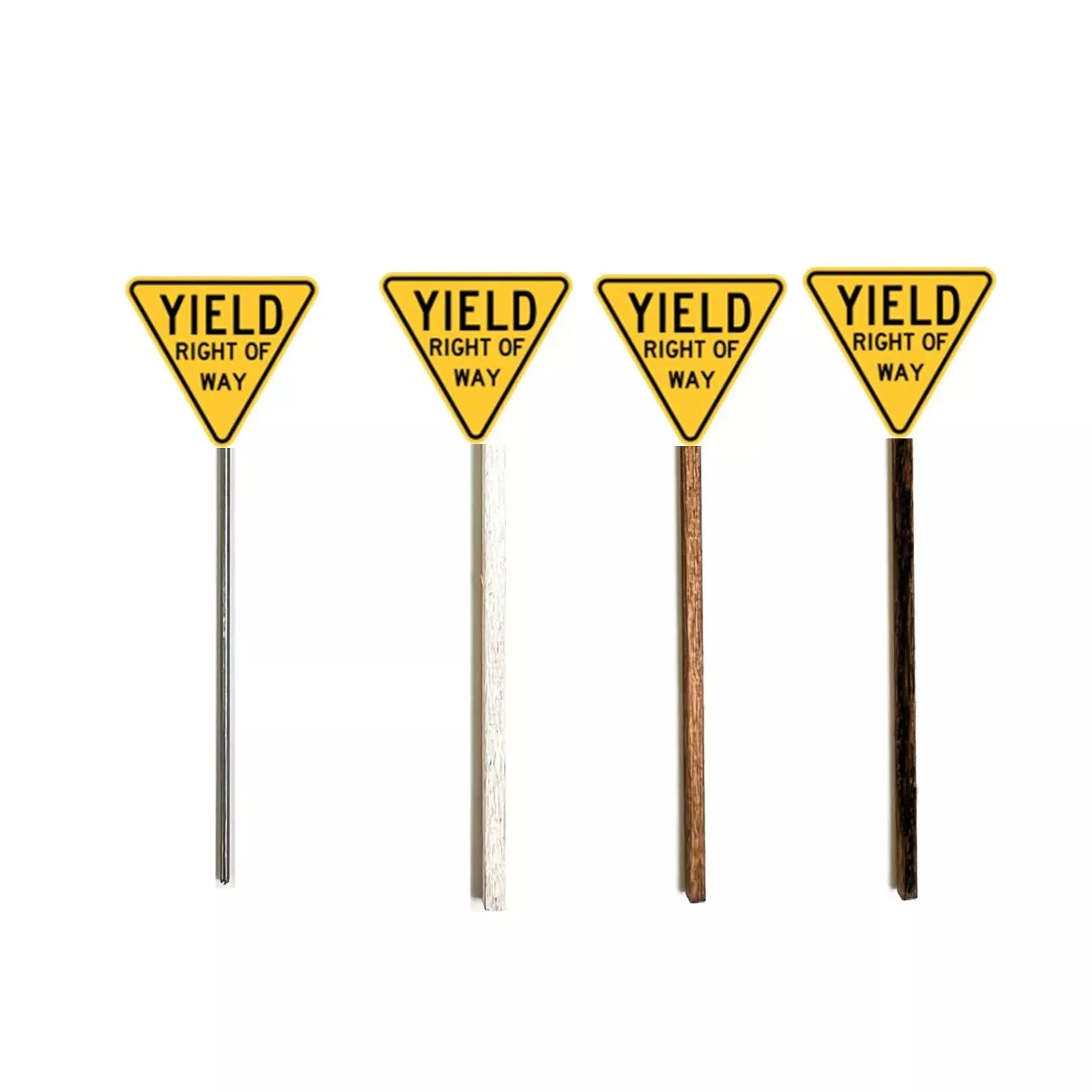 N Scale - Old Style Yield Sign - 2 Pack
