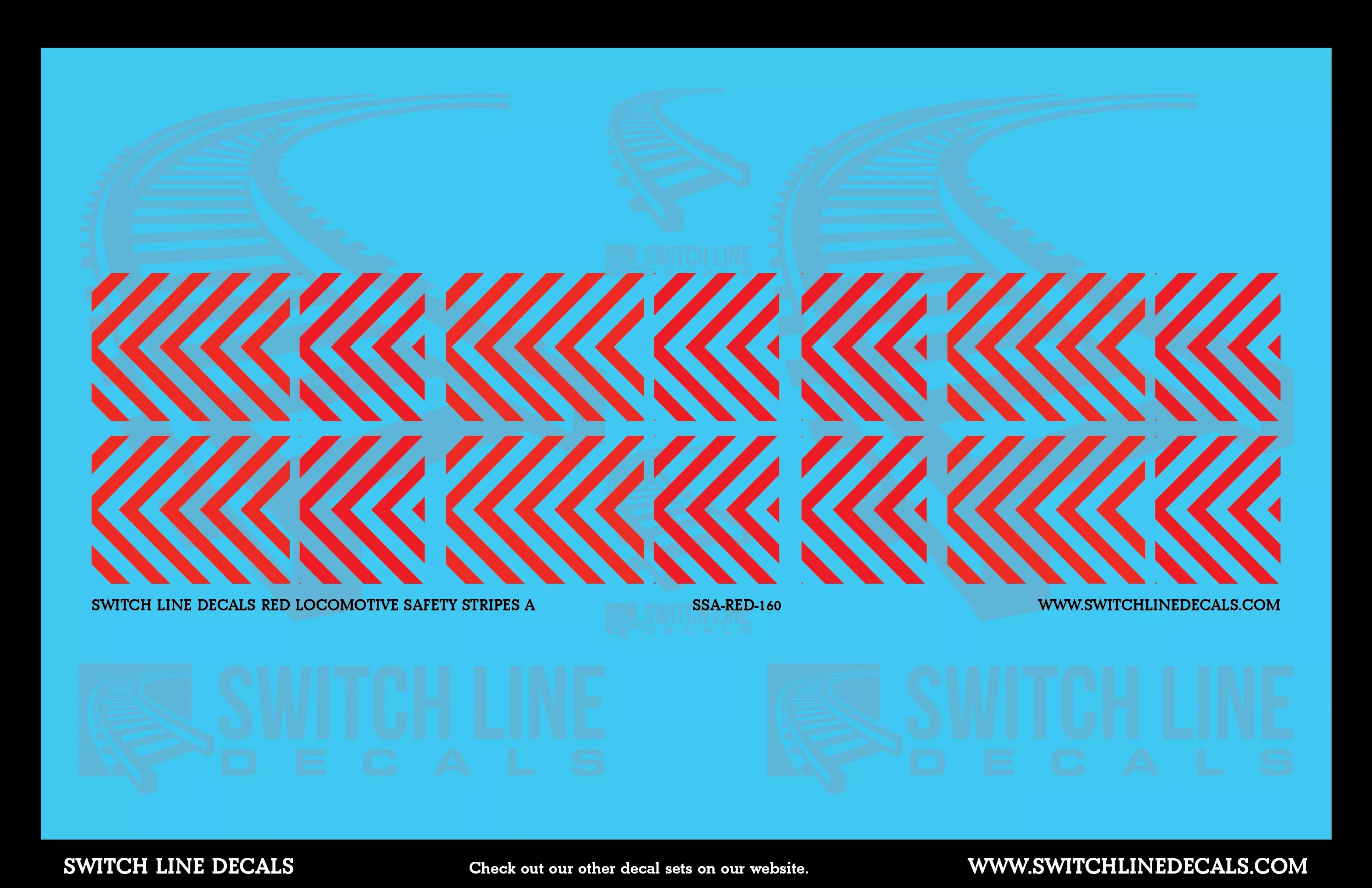N Scale Red Locomotive Safety Stripes A Decal Set