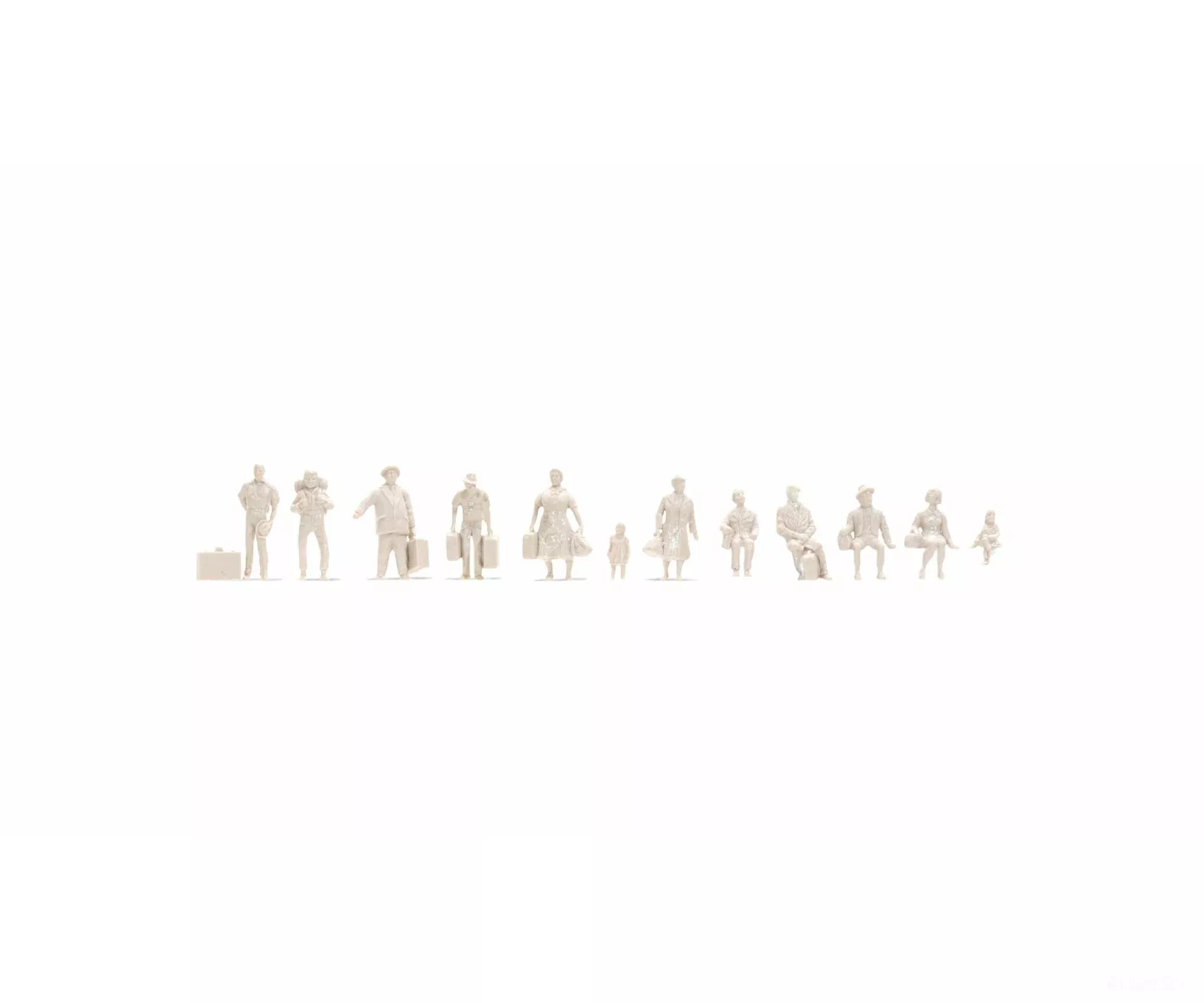 Noch 16001Pedestrians, white, Architecture Line 1:100