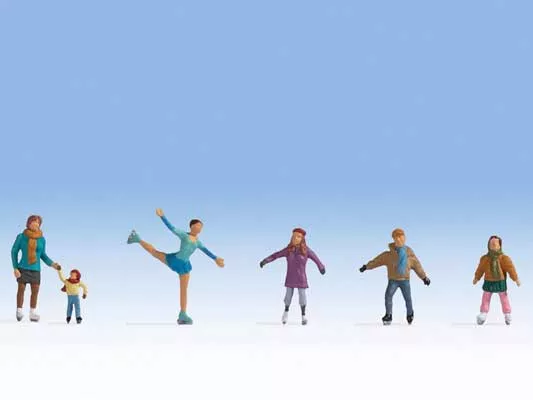 Noch 36824 N Scale Ice Skaters — pkg(6)