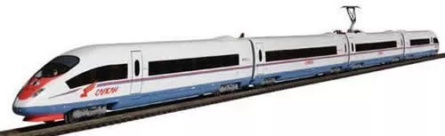 Piko 96724 HO Scale 1/87 RZhD ICE3 4-Car Train Velaro Sapsan (Russia) V